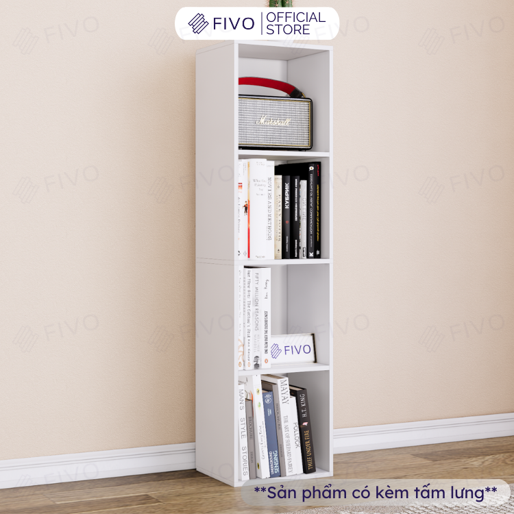 Kệ Sách Gỗ Tổ Ong FB01 FIVO Có Tấm Lưng Dày Dặn, Đa Tầng, Dễ Lắp Ráp, Đa Dạng Cách Sắp Xếp