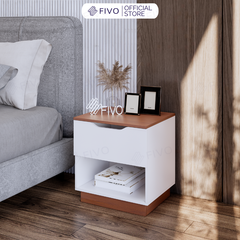 Tủ Đầu Giường Gỗ FT18 FIVO, Tay Cầm Vát Thẩm Mỹ, Dễ Dàng Lắp Ráp
