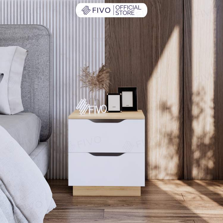 Tủ Đầu Giường Gỗ FT18 FIVO, Tay Cầm Vát Thẩm Mỹ, Dễ Dàng Lắp Ráp