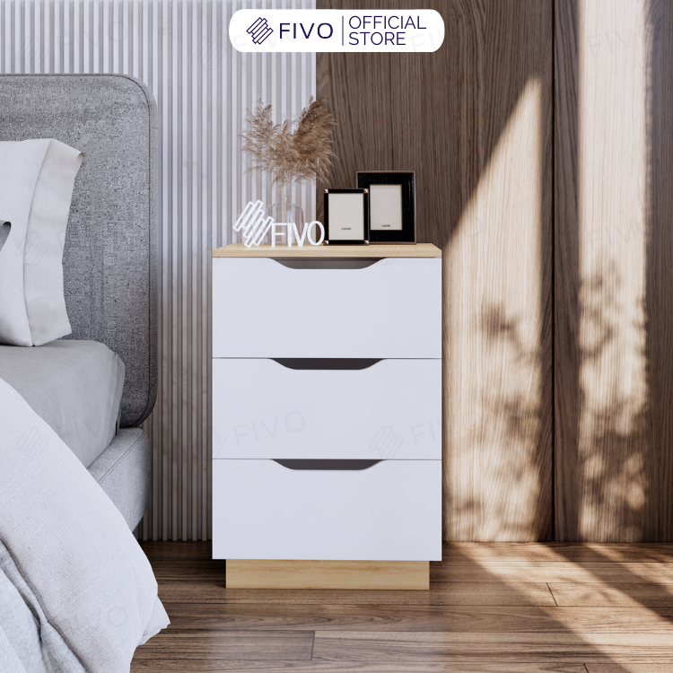 Tủ Đầu Giường Gỗ FT18 FIVO, Tay Cầm Vát Thẩm Mỹ, Dễ Dàng Lắp Ráp