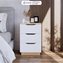 Tủ Đầu Giường Gỗ FT18 FIVO, Tay Cầm Vát Thẩm Mỹ, Dễ Dàng Lắp Ráp