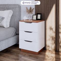 Tủ Đầu Giường Gỗ FT18 FIVO, Tay Cầm Vát Thẩm Mỹ, Dễ Dàng Lắp Ráp