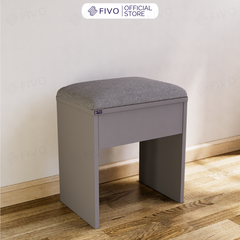Ghế Đôn Nệm Nhung Bàn Học, Bàn Trang Điểm FG01 FIVO, Gỗ MDF Chống Ẩm Chịu Lực Lên Đến 300Kg, Thiết Kế Nhỏ Gọn Sang Trọng