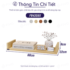 Kệ Sách Gỗ Chữ U FB43 FIVO Treo Tường & Để Bàn, Đa Dạng Màu Sắc