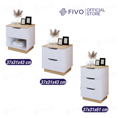 Tủ Đầu Giường Gỗ FT18 FIVO, Tay Cầm Vát Thẩm Mỹ, Dễ Dàng Lắp Ráp