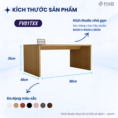 Bàn Trang Điểm Gỗ Ngồi Bệt Có Ngăn Kéo FV01 FIVO, Linh Hoạt Làm Bàn Học Bàn Trà, Không Lộ Vít Bề Mặt, Đa Dạng Bảy Màu