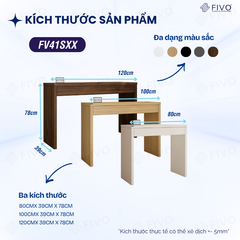 Bàn Trang Điểm Gỗ MDF Cao Cấp Có Ngăn Kéo FV41 FIVO, Kết Hợp Làm Bàn Nail Bàn Làm Việc, Gỗ Dày 34MM, Ray Trượt Mượt Mà