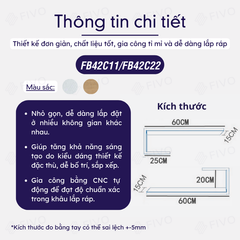 Kệ Sách Gỗ Treo Tường Chữ J FB42 FIVO, Lắp Đặt Dễ Dàng, Chống Ẩm, Chịu Lực Tốt