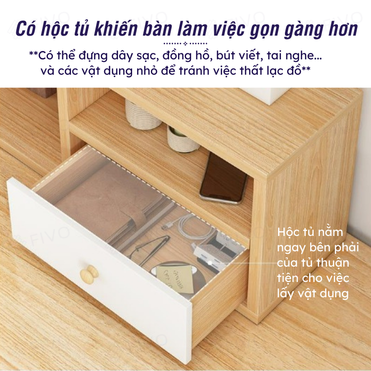 Kệ Sách Gỗ Để Bàn FB20 FIVO Dày Dặn, Bền Chắc, Nhỏ Gọn, Decor Linh Hoạt, Dễ Dàng Lắp Ráp