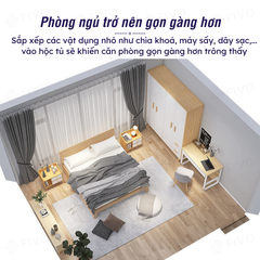 Tủ Đầu Giường Mini Nhiều Ngăn FT40 FIVO, Kệ Tab Đầu Giường Gỗ Phong Cách Châu Âu, Decor Phòng Ngủ Sang Trọng