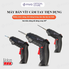 Máy Bắn Vít Cầm Tay Không Dây OP04 FIVO, Linh Động 2 Kiểu Dáng, Tặng Kèm Dây Sạc Và 1 Đầu Vít, Nhỏ Gọn Tiện Dụng