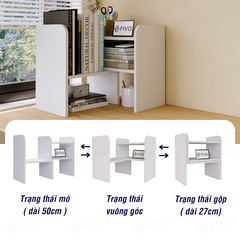 Kệ Sách Gỗ Để Bàn FB23 FIVO Điều Chỉnh Linh Hoạt, Lắp Ghép Tiện Lợi, Decor Đẹp Cho Góc Làm Việc Và Học Tập