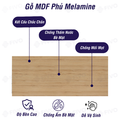 Tủ Gỗ Đựng Giày Dép MDF FS52 FIVO, Ván Dày 17mm Chống Ẩm, Cánh Mở Chống Bụi, Sâu 32cm Đựng Nhiều Giày Dép