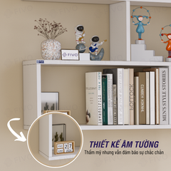 Kệ Sách Gỗ Treo Tường FB44 FIVO, Nhiều Ngăn, Đa Dạng Kích Thước Và Màu Sắc