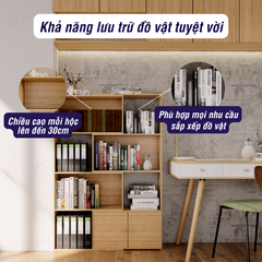 Kệ Sách Gỗ Cho Bé FB71 FIVO, Đóng Mở Linh Hoạt, Đa Dạng Màu Sắc