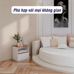 Tủ Đầu Giường Gỗ FT19 FIVO, Thiết Kế Hiện Đại, Đa Dạng Tùy Chọn, Dễ Dàng Lắp Ráp