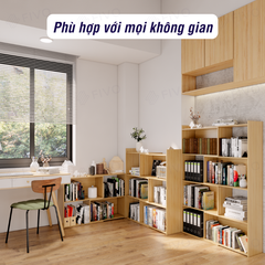 Kệ Sách Gỗ Cho Bé FB71 FIVO, Đóng Mở Linh Hoạt, Đa Dạng Màu Sắc