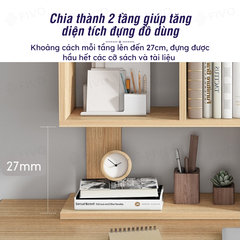 Kệ Sách Gỗ Để Bàn FB20 FIVO Dày Dặn, Bền Chắc, Nhỏ Gọn, Decor Linh Hoạt, Dễ Dàng Lắp Ráp