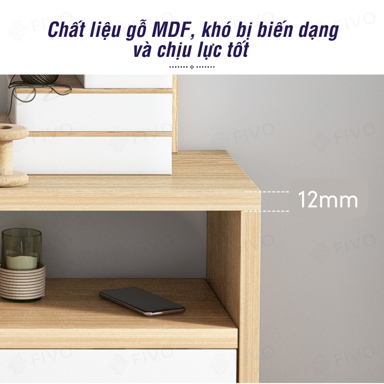 Kệ Sách Gỗ Để Bàn FB20 FIVO Dày Dặn, Bền Chắc, Nhỏ Gọn, Decor Linh Hoạt, Dễ Dàng Lắp Ráp