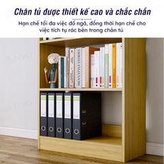 Kệ Sách Gỗ 5 Tầng FB74 FIVO, Kèm Thanh Chặn Chắc Chắn, Đa Dạng Màu Sắc