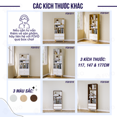 Tủ Sách Gỗ 5 Tầng FB61 FIVO, Có Hộc, 4 Chân, Dễ Dàng Lắp Ráp