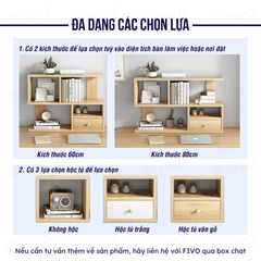 Kệ Sách Gỗ Để Bàn FB20 FIVO Dày Dặn, Bền Chắc, Nhỏ Gọn, Decor Linh Hoạt, Dễ Dàng Lắp Ráp