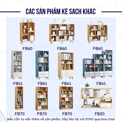 Kệ Sách Gỗ Tổ Ong FB03 FIVO, Tấm Lưng Chắc Chắn, Hộc Tủ Rộng Rãi, Decor Linh Hoạt, Đa Dạng Màu Sắc