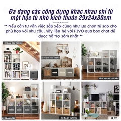 Kệ Sách Gỗ Tổ Ong FB01 FIVO Có Tấm Lưng Dày Dặn, Đa Tầng, Dễ Lắp Ráp, Đa Dạng Cách Sắp Xếp