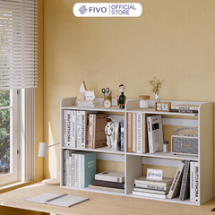 Kệ Sách Gỗ Để Bàn FB22 FIVO Màu Gỗ, Trắng, Hồng, Vàng, Walnut Tối Ưu Không Gian Bàn Học