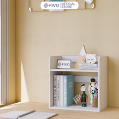 Kệ Sách Gỗ Để Bàn FB22 FIVO Màu Gỗ, Trắng, Hồng, Vàng, Walnut Tối Ưu Không Gian Bàn Học