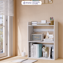 Kệ Sách Gỗ Để Bàn FB22 FIVO Màu Gỗ, Trắng, Hồng, Vàng, Walnut Tối Ưu Không Gian Bàn Học