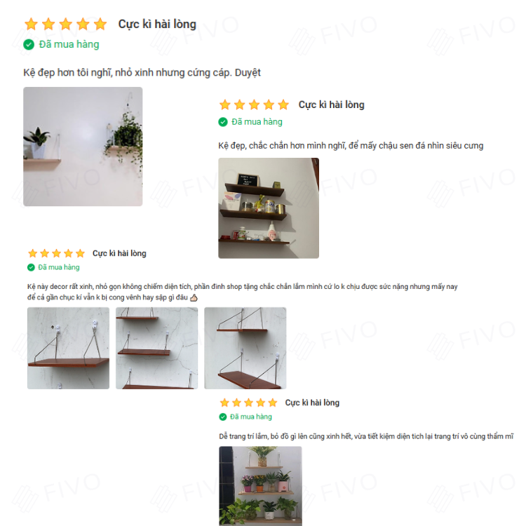 Kệ Sách Gỗ Treo Tường Chữ J FB42 FIVO, Lắp Đặt Dễ Dàng, Chống Ẩm, Chịu Lực Tốt