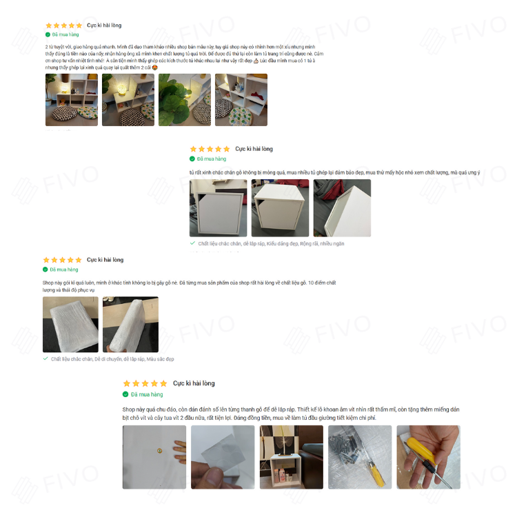 Kệ Sách Gỗ Tổ Ong FB03 FIVO, Tấm Lưng Chắc Chắn, Hộc Tủ Rộng Rãi, Decor Linh Hoạt, Đa Dạng Màu Sắc