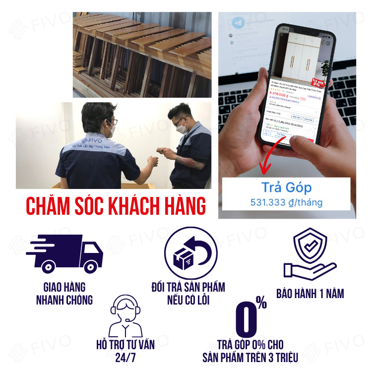 Tủ Đầu Giường Gỗ FT19 FIVO, Thiết Kế Hiện Đại, Đa Dạng Tùy Chọn, Dễ Dàng Lắp Ráp