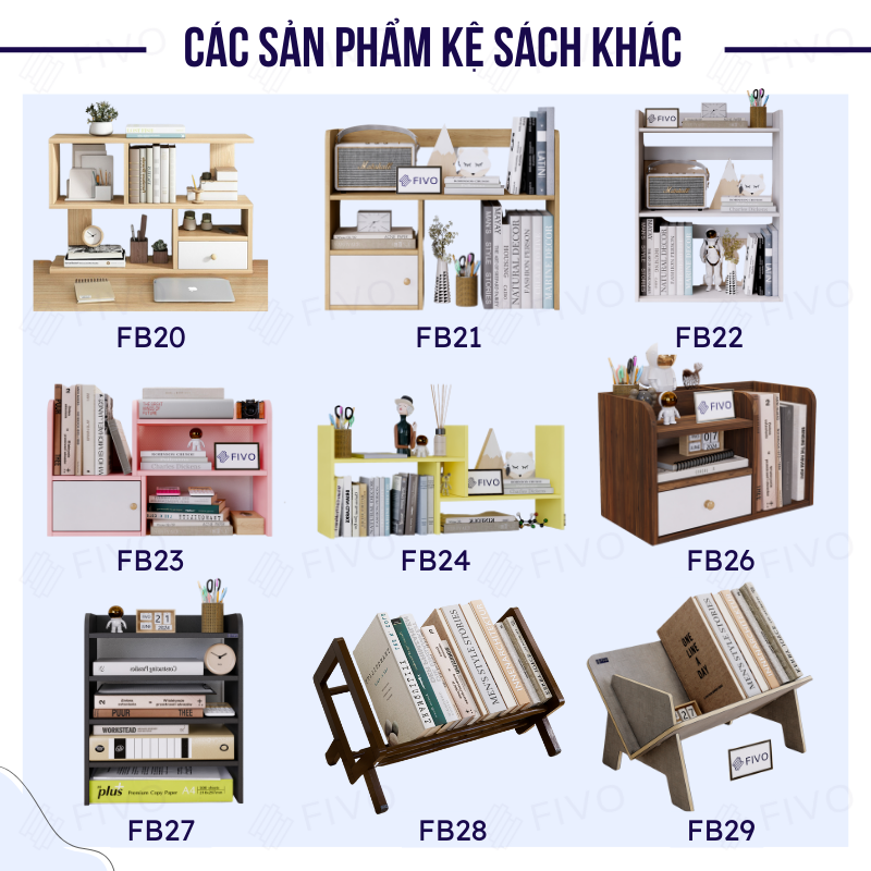 Kệ Máy Tính Để Bàn FIVO FB25 Gỗ Dày Chống Ẩm, Chống Võng Kệ, Bảo Vệ Đốt Sống Cổ