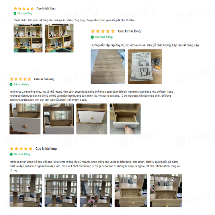Kệ Sách Gỗ Để Bàn FB20 FIVO Dày Dặn, Bền Chắc, Nhỏ Gọn, Decor Linh Hoạt, Dễ Dàng Lắp Ráp