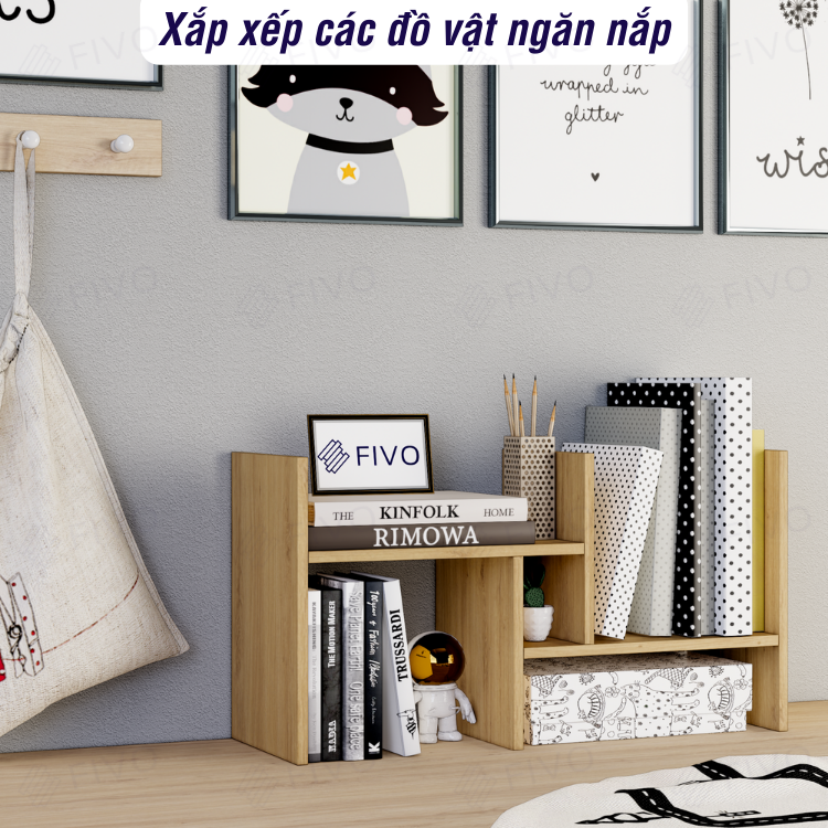 Kệ Sách Để Bàn FB24 FIVO, 1 Bộ Khung, 8 Kiểu Lắp Ráp, Đa Dạng Màu Sắc
