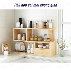 Kệ Sách Gỗ Để Bàn FB20 FIVO Dày Dặn, Bền Chắc, Nhỏ Gọn, Decor Linh Hoạt, Dễ Dàng Lắp Ráp