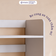 Kệ Sách Gỗ Để Bàn FB22 FIVO Màu Gỗ, Trắng, Hồng, Vàng, Walnut Tối Ưu Không Gian Bàn Học