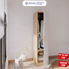 Tủ Quần Áo Gỗ Nhỏ Gọn FC06 FIVO, Tủ MDF Chống Ẩm Chia Ngăn Tiện Lợi, Phù Hợp Không Gian Nhỏ, Freeship TPHCM