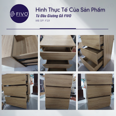 Tủ Đầu Giường Gỗ FT19 FIVO, Thiết Kế Hiện Đại, Đa Dạng Tùy Chọn, Dễ Dàng Lắp Ráp