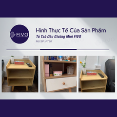Tủ Đầu Giường Gỗ FT20 FIVO, Nhỏ Gọn, Phong Cách Châu Âu