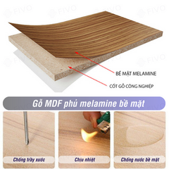 Tủ Đầu Giường Gỗ FT30 FIVO, Có Hộc Lưu Trữ, Mặt Tủ Rộng Tiện Dụng, Phong Cách Châu Âu