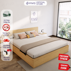 Giường Ngủ Gỗ FN01 FIVO, Đa Dạng Kích Thước & Màu Sắc, Freeship + Free lắp đặt