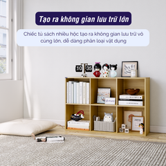 Kệ Sách Gỗ Tổ Ong FB04 FIVO 6-8 Ô, Tấm Lưng Chắc Chắn, Hộc Tủ Rộng Rãi, Gia Công Tỉ Mĩ, Decor Đẹp