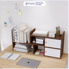 Kệ Sách Gỗ Để Bàn FB23 FIVO Điều Chỉnh Linh Hoạt, Lắp Ghép Tiện Lợi, Decor Đẹp Cho Góc Làm Việc Và Học Tập