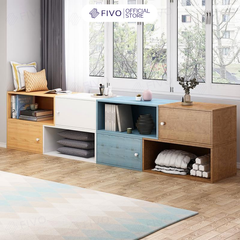 Kệ Sách Gỗ Tổ Ong FB03 FIVO, Tấm Lưng Chắc Chắn, Hộc Tủ Rộng Rãi, Decor Linh Hoạt, Đa Dạng Màu Sắc