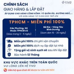 Tủ Gỗ Quần Áo Cửa Lùa Cao Cấp FC32 FIVO, Gỗ Dày 17mm, Kèm Hệ Tủ Tiện Lợi, Ngăn Kéo Sâu 60cm, Freeship+Free lắp đặt, Trả