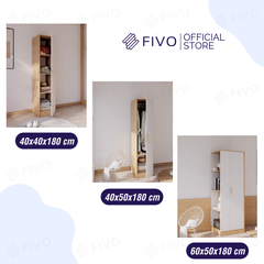 Tủ Quần Áo Gỗ Nhỏ Gọn FC06 FIVO, Tủ MDF Chống Ẩm Chia Ngăn Tiện Lợi, Phù Hợp Không Gian Nhỏ, Freeship TPHCM