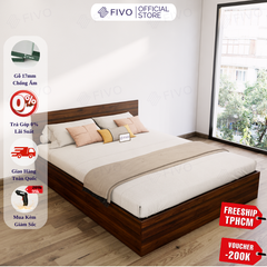 Giường Ngủ Gỗ FN01 FIVO, Đa Dạng Kích Thước & Màu Sắc, Freeship + Free lắp đặt